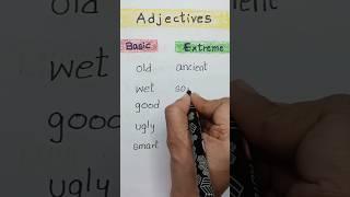 Basic  vs Extreme adjectives  | Adjectives in English grammar #shorts #grammar #english