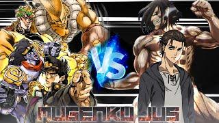 Jotaro & Dio vs Final Eren [Jojo's Bizarre Adventure vs Attack on Titan] ANIME MUGEN JUS