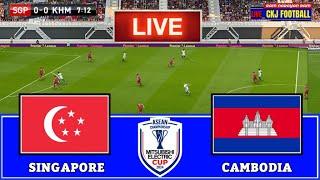 Live  Singapore vs Cambodia | 2024 asean championship football match live | all goals-Pes 21