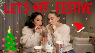 TRYING THE STARBUCKS CHRISTMAS MENU!!! | Sophia and Cinzia | ad