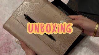 2024 Starbucks Traditions Rose Gold Planner Organizer with Pen (ASMR UNBOXING)