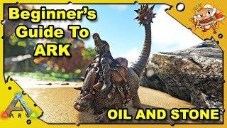 How to Get Started in ARK - A Beginners Guide - Harvest Oil And Stone - Ark: Survival Evolved [S4E9]