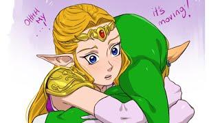 Zelda and Link's Awkward Hug