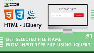 How to Get Selected File Name From Input Type File using jQuery