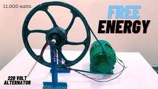 How To Make 220 Volt Free Energy With Hub Motor Converted Into 220v Alternator