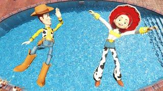 Jessie vs Woody from Toy Story in GTA 5 Water Fails | Ragdolls vol.20 (Euphoria Physics)