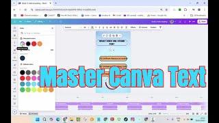  Master Canva Text Effects! Fonts, Colors, Shadows & Animations Like a Pro!