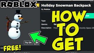 *FREE ITEM* HOW TO GET HOLIDAY SNOWMAN BACKPACK IN ROBLOX COMMUNITY SPACE