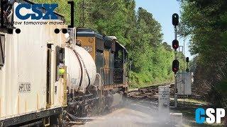 Time To Kill Some Weeds[CSXT]W054-01 Weed Sprayer Train Heads NB Through Wade NC W/A SD40-2 #8066