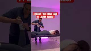 LOUDEST AND MOST SATISFYING FOOT CRACK! #osteopath #chiropractic #satisfying #asmr #loud #feet