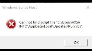 how to solve "Run.vbs" startup problm