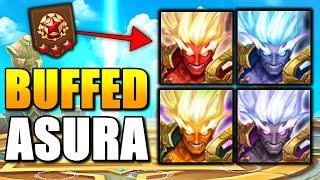 Absolute Destruction With All Buffed Asura In Summoners War!