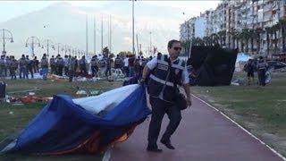 Turkish police clear protest camp in Izmir