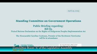 Standing Committee on Government Operations