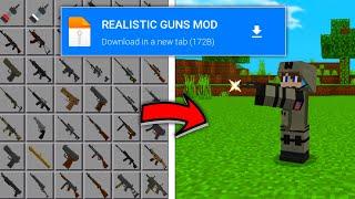 Top 3 REALISTIC GUNS MOD For MINECRAFT PE 1.20 (DON'T MISS).