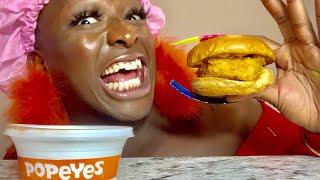 Popeyes Chicken sandwhich Mukbang! 