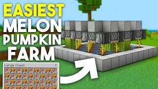 EASIEST Melon and Pumpkin Farm Minecraft Bedrock 1.21 (MCPE/Xbox/PS4/Nintendo Switch/Windows10)