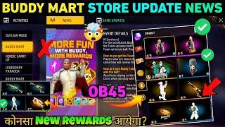 FF Max  Buddy Mart's  Free Rewards | Event Free Fire Calendar | FF Max New Event Update Today