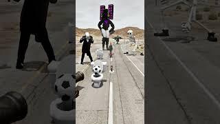 Skibidi Toilets Head Bollard & Cannon Trap Crush – BeamNG.drive