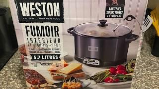 WESTON BRANDS 2-in-1 Indoor Electric Smoker | Programmable Slow Cooker | Indoor Electric Smoker