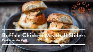 Grilled Buffalo Chicken Meatball Sliders