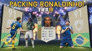 PACKING RONALDINHO (ICON) & PLAYING WITH HIM - FIFA 18 ULTIMATE TEAM!