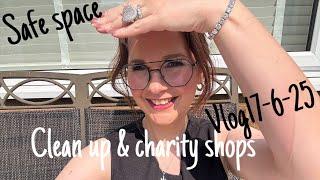 Tuesdays vlog hot weather clean up & charity shopping ️ 17-6-25 #charityshopping #housewife