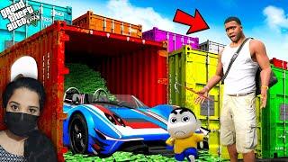 Franklin & Shinchan Opening Mystery Crates From Cargo Ships - GTA 5