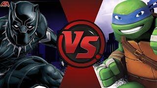 Black Panther vs Leonardo (Marvel vs TMNT)! CARTOON FIGHT NIGHT EPISODE 73!