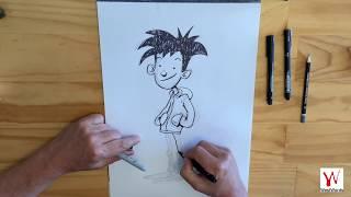 Illustration workshop with Martin Chatterton - how to draw Rafe Khatchadorian