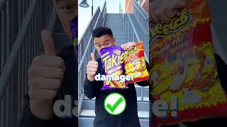 Hot Cheetos vs Takis Drop Test