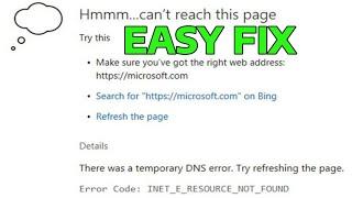 How To Fix INET_E RESOURCE_NOT_FOUND Error