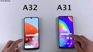 SAMSUNG A32 vs A31 - SPEED TEST + Size Comparison + Ram Management