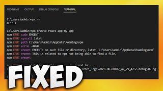 Fix NPX Create-react-app Not Working in Visual Studio Code - Create React App ENOENT Error in VSCode