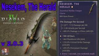 Diablo IV Mythic Uniques - Nesekem, The Herald (Glaive)[v2.0.3]