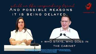 Still on impending (?) trial + cabinet