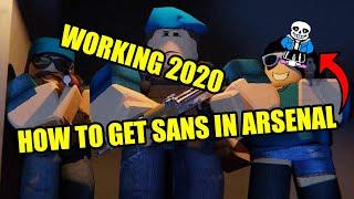 HOW TO GET FREE SANS SKIN/EFFECT IN ROBLOX ARSENAL! ROBLOX TUTORIAL + GAMEPLAY