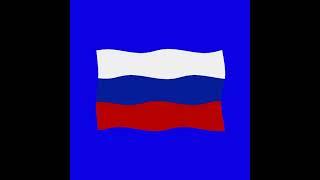 Russia 2d flag  green screen flag animation