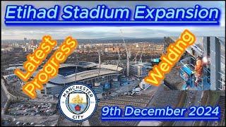 Etihad Stadium Expansion - 9th December - reuploaded in 4k - manchester city latest progress