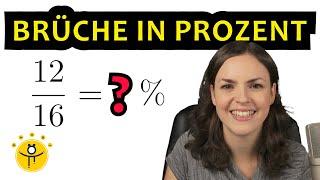 BRÜCHE in PROZENT umwandeln – rationale Zahlen, Beispiele auch über 100