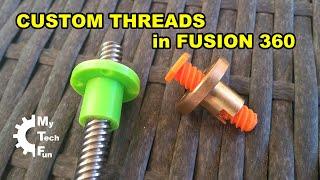 Custom threads in Fusion360 (multi start thread, custom profile)