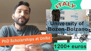 PhD Scholarships at University of Bozen-Bolzano #bolzano #unibz #italyscholarship #phdscholarship