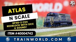 Atlas N Scale GP40 2 CSX RedBlock