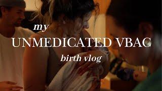 RAW & REAL UNMEDICATED BIRTH VLOG | homebirth turned positive hospital birth, vbac |