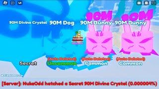 I HATCHED THE NEW T2 90M DIVINE CRYSTAL ON CAMERA IN REBIRTH CHAMPIONS X!!! (Roblox)