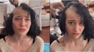 Crying and Forced Beautiful Girl Forced Head Shave 2024 || Forced Head Shave || Force Head Shave