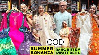 Rang Riti By Swati Behl Brings You Stunning Cotton 1, 2 & 3 Piece Suits, Cord Set & Smart Party Wear