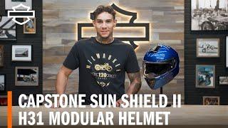 Harley-Davidson Capstone Sun Shield II H31 Modular Motorcycle Helmet (Gloss Reef Blue) Overview