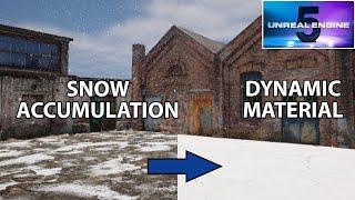 [UE5] Simulate SNOW ACCUMULATION: Dynamic Material and World Aligned Blend