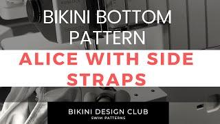 V shape bikini bottom pattern Alice with straps by Bikini Design Club * DIY BIKINI